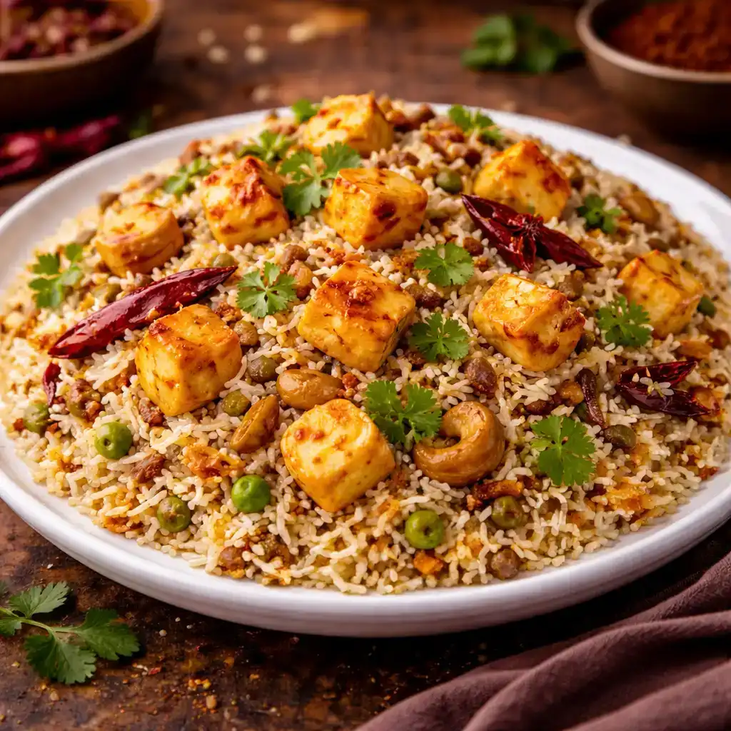 Pachi Mirchi Paneer Pulav at Hashtag India